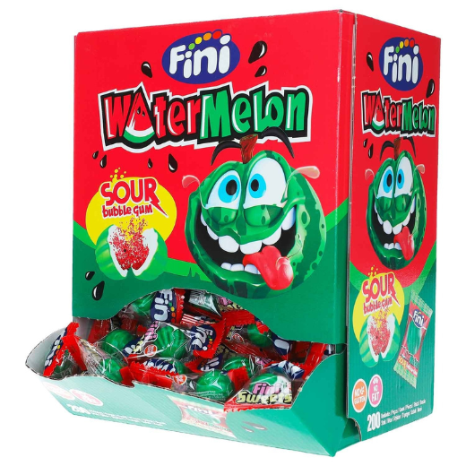 P12436 Water Melon Sour Bubble Gum 200 PCS 1